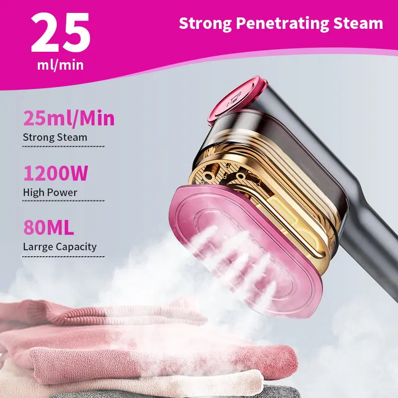 2-in-1 Portable Steam Iron & Garment Steamer | Fast Wrinkle Remover
