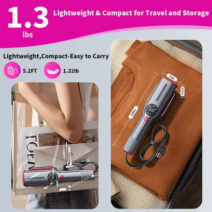2-in-1 Portable Steam Iron & Garment Steamer | Fast Wrinkle Remover